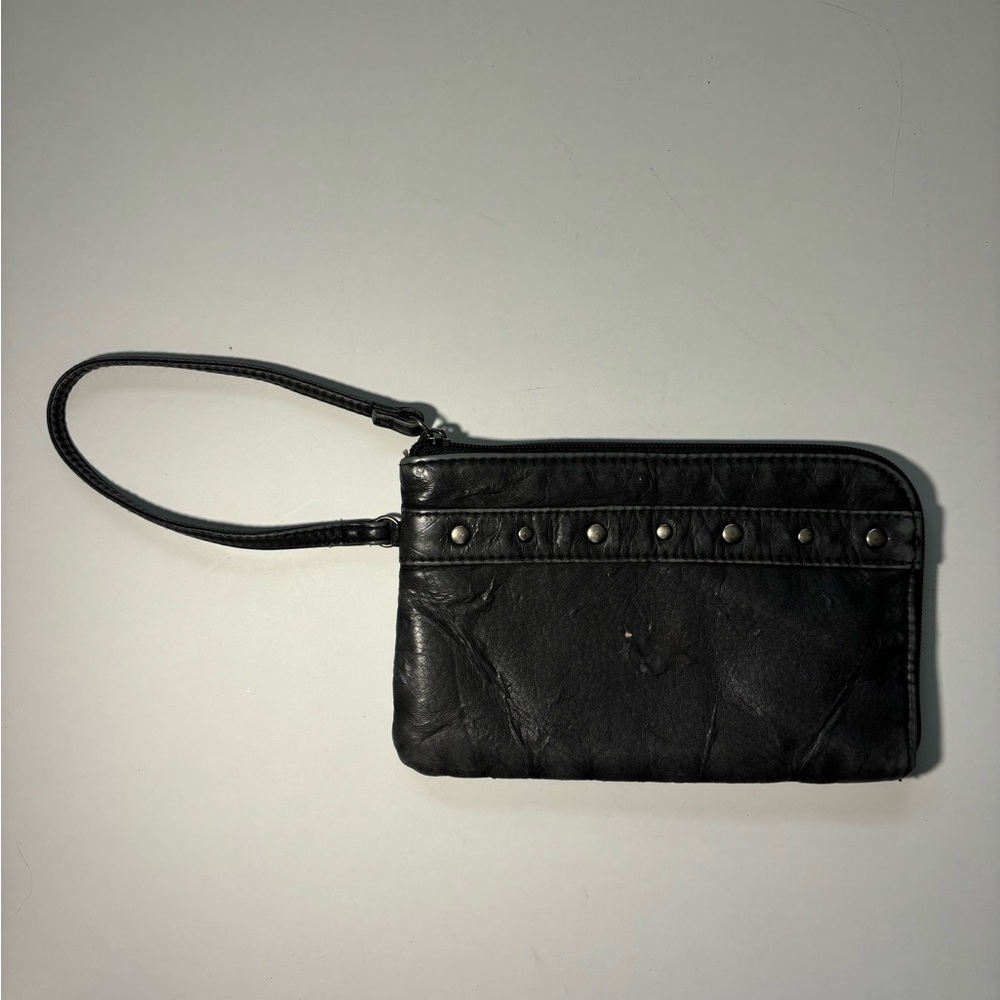 Black Wristlet with Stud Accents